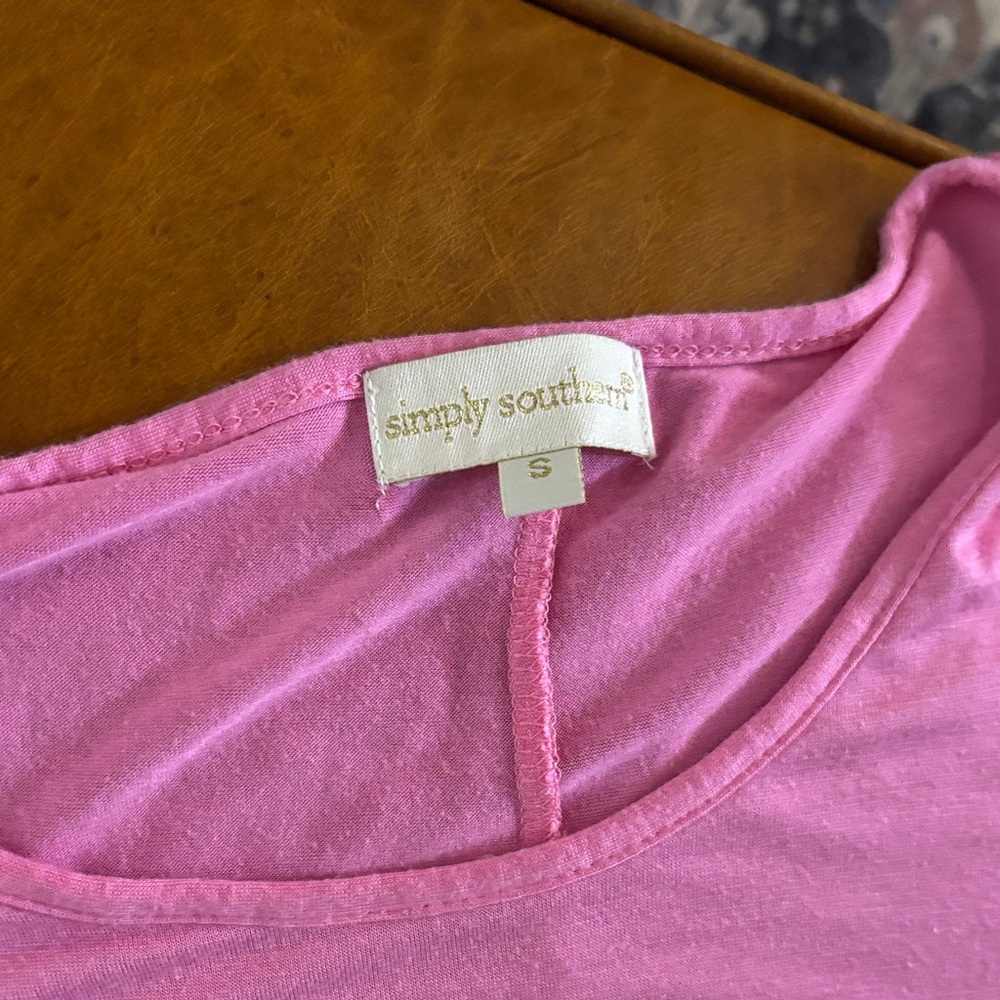 Simply Southern Pink Short-Sleeve Crewneck Tee - Picture 2 of 3